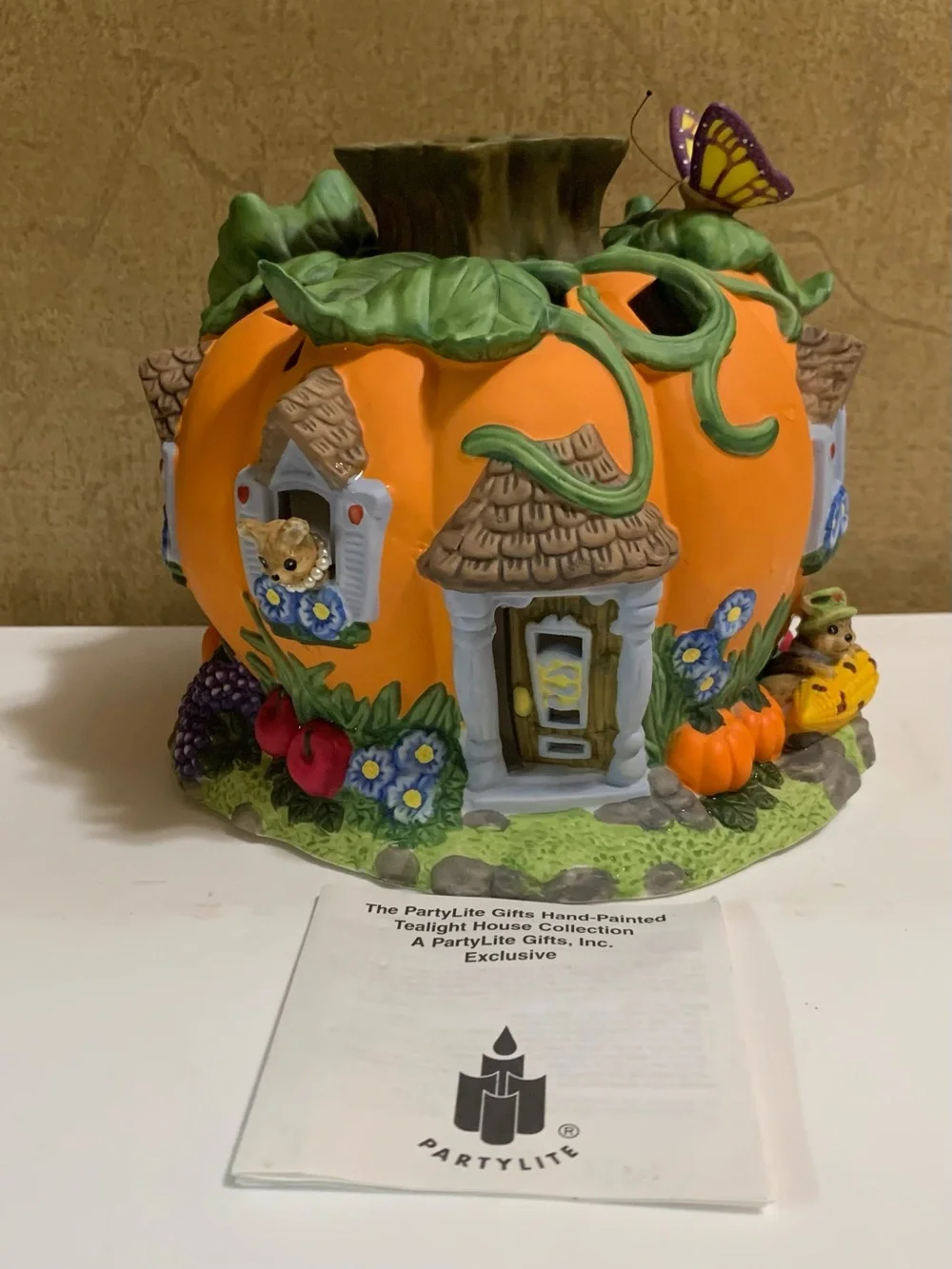 Partylite Harvest Pumpkin Tealight House Candle Holder P7316 NEW in Boxi - Picture 2 of 11